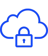 secure cloud icon